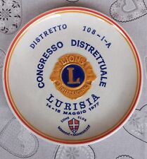 piatto ceramica Piemontese celebrativo LIONS CLUB Mondovì 1977 Congresso Lurisia