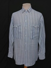 Camicia uomo vintage GIORGIO ARMANI made in Italy multicolore a righe lino 15-38