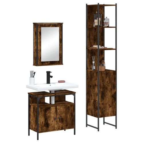 Vidaxl set mobili bagno 3 - set,