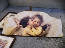 Quadro nuovo stampa su legno coppia Angioletti decorativi Angeli