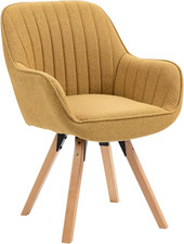 Sedie Da Pranzo Girevole a 360° Poltrona Da Toelette Imbottite Con Schienale E B