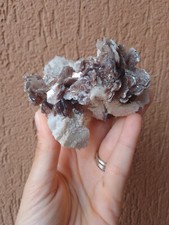Minerali  **  GRANDE MICA MUSCOVITE ARGENTATA SU ALBITE