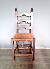 Sedia antica con paglia - Lombardia primi 900