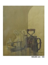 QUADRO AD OLIO SU TELA FIRMATO PECCHIO PITTORE CARIGNANO TORINO NATURA MORTA S5