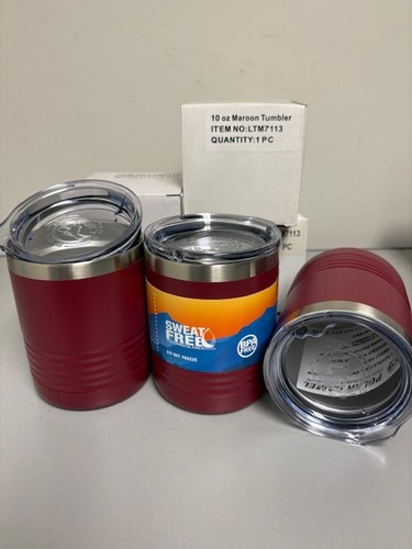 Maroon 10oz lowball tumbler - 10oz,