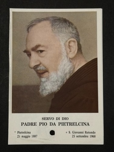 Carta sacra reliquia santino - sacra,