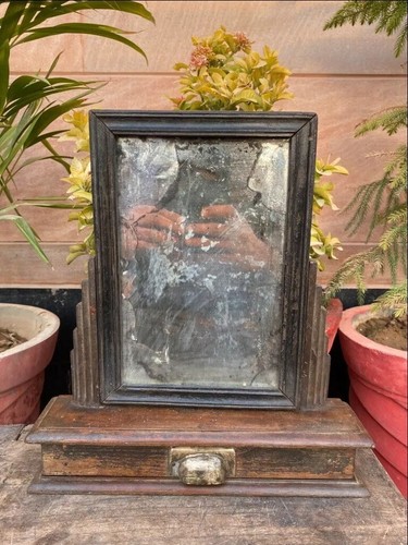 Specchio antico legno fatto - specchio,