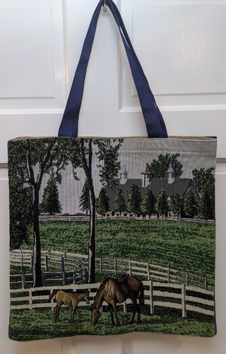 Borsa tote arazzo - cavalli, e