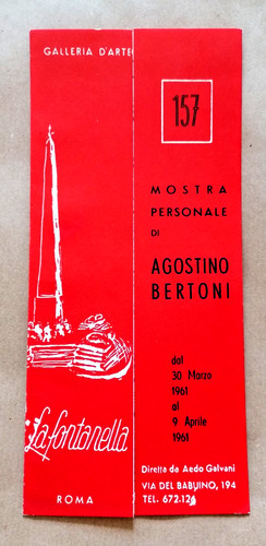 1961 invito mostra - mostra, agostino