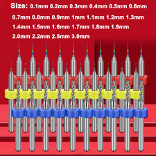Set Micro Punte Trapano CNC Carburo di Acciaio al Tungsteno 0,1mm-3,0mm Fresa Rotante