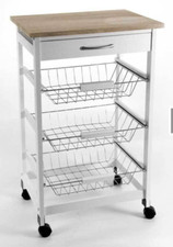 CARRELLO CUCINA LEGNO 3 CESTE