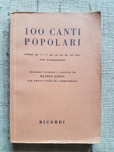 100 canti popolari ordinati
