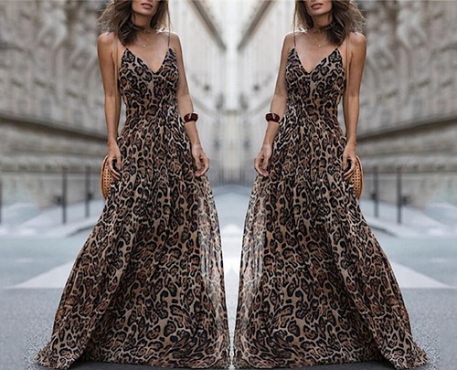 Vestito lungo donna - donna, stampa