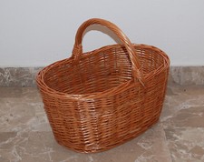 Cesto in vimini porta funghi legna pellet 41x27x h.33 cm