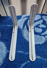 COPPIA REGGIMENSOLA  STAFFA IN METALLO BIANCO