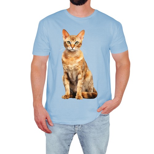 Shirt uomo gatto divertente - uomo,