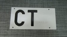 SIGLA TARGA CT (CATANIA) SIGLA PROVINCIA ORIGINALE IN METALLO ANNI 90 ABARTH ...