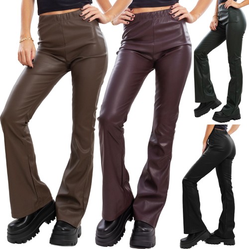 Pantaloni donna effetto pelle