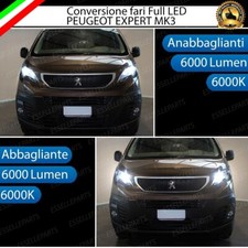 CONVERSIONE FULL LED ANABBAGLIANTE + ABBAGLIANTE PEUGEOT EXPERT MK3 6000K BIANCO