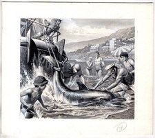 Famiglia Cristiana - Severino Baraldi - Illustrazione Originale  - 1985