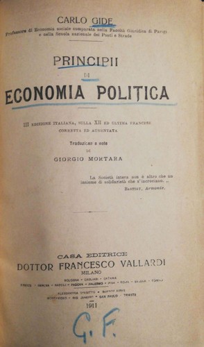 Principi economia pollitica - di,