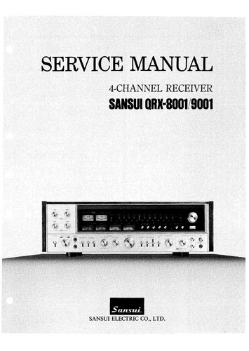 Manuale servizio per - di, sansui