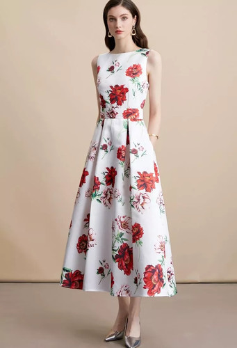 Vestito lungo floreale - lungo,
