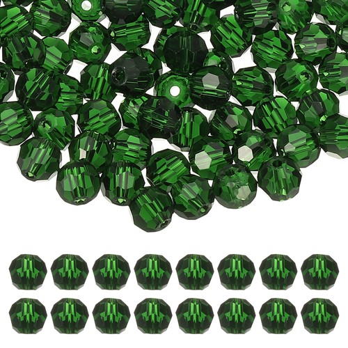 Faceted glass beads - , 8mm