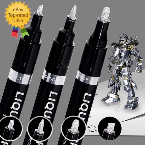 3pk marcatori cromati liquidi - marcatori,