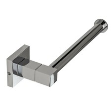 Porta rotolo per carta igienica da muro in acciaio fissaggio con viti o senza