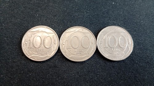 Italia 3 monete da 100 - monete,
