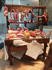 Presepe Napoletano Banco Da Macellaio Realizzato Interamente A Mano 