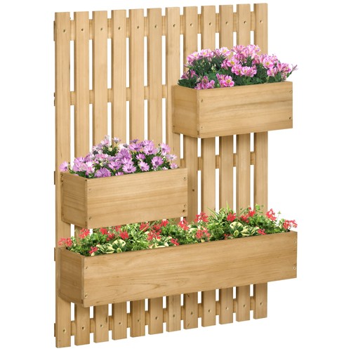 Fioriera verticale doghe con - fioriera,