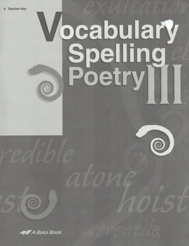 Abeka vocabulary spelling - abeka, vocabulary,