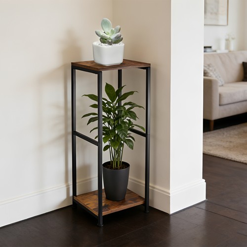 Sgabello fiori nero metallo