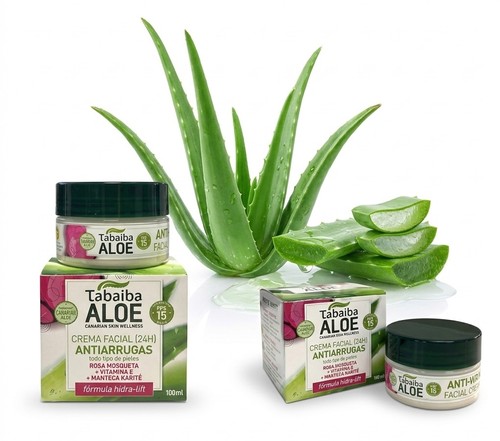 Crema facial antiarrugas aloe - crema,