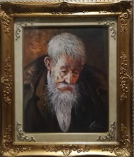 Dipinto olio su tela TRISTANO MARCHI 40 X 50 con cornice lavorata dorata