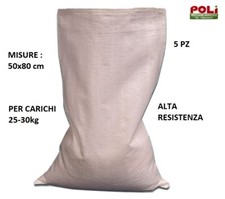 SACCHI SACCO AGRICOLTURA POLIPROPILENE 50x80 PLASTICA OLIVE GRANO SABBIA 30kg