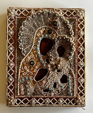 Icona ricamo russo Madonna con