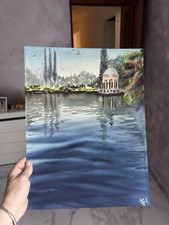 Quadro, Acquerello, Dipinto A Mano, 31x41cm SENZA CORNICE Del 2025