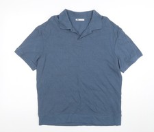 ZARA Polo uomo blu manica