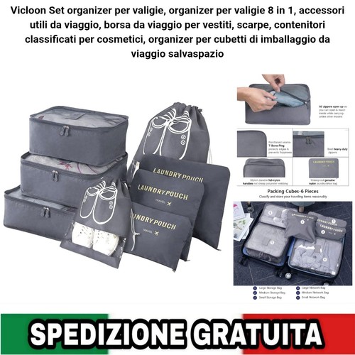 Set organizer valigie pezzi - set,