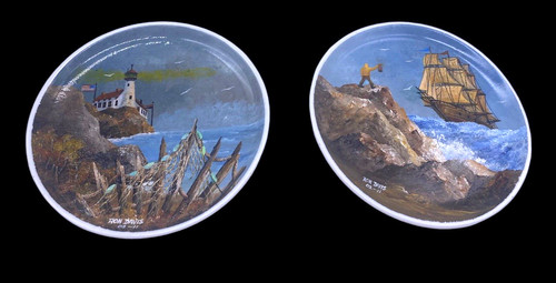 Set piatti nautici - dipinti, a
