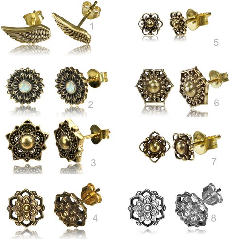 Orecchini farfalla ottone - a,
