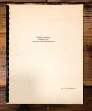 Conrad Johnson Premier 2 / Two Preamp / Preamplificatore Manuale di servizio *Originale*