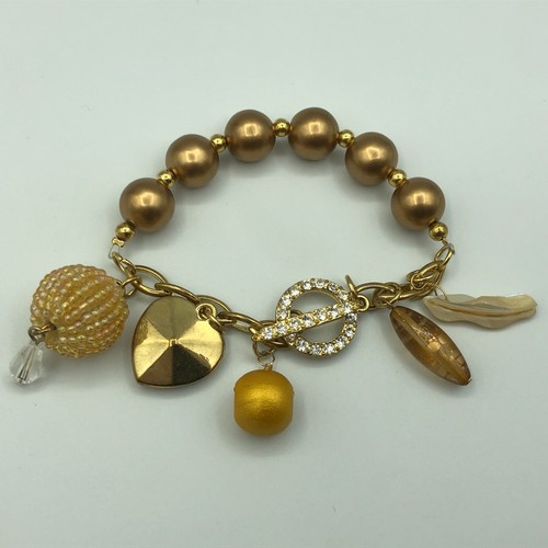Bracciale charm perline toggle - bracciale,