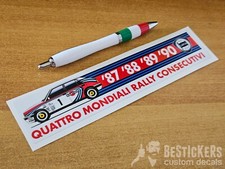 1 ADESIVO 4 mondiali rally consecutivi per lancia delta hf integrale 8v 16v 1990