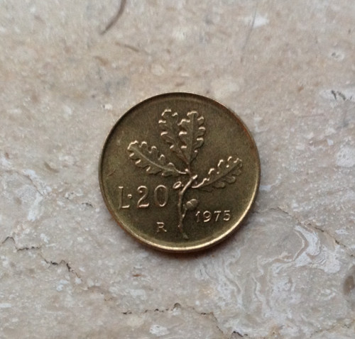 Lire 1975 quercia italia - lire,