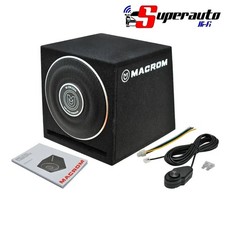 MACROM M-SW200A Subwoofer Attivo in Cassa Reflex 8" RMS 200 W Sub Box Auto