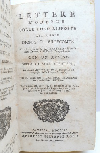 Dionigi villecomte lettere - di,